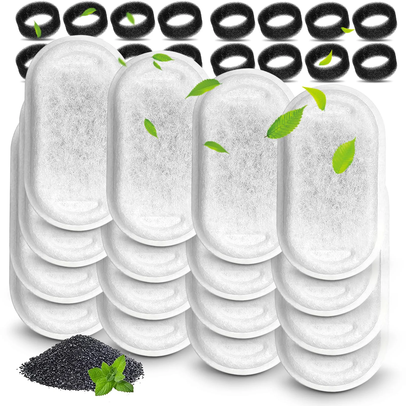 Superior Cirfifth Cat Fountain Filters – 8 Filters 8 Sponges for Stainless Steel Fountains Exceptional