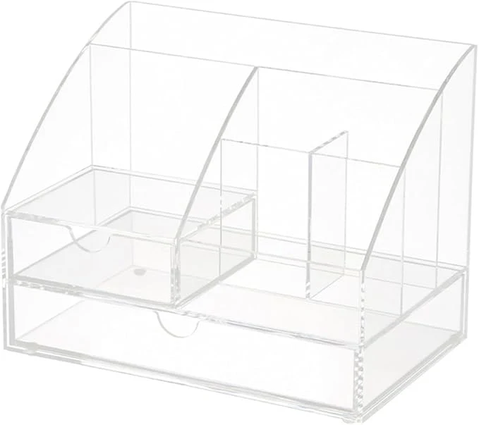 Smart Acrylic Desktop Organizer with Multi-compartment Storage Box for Stationery Makeup Holder for Home Office and Vanity UseAbout ThisOverview Effective