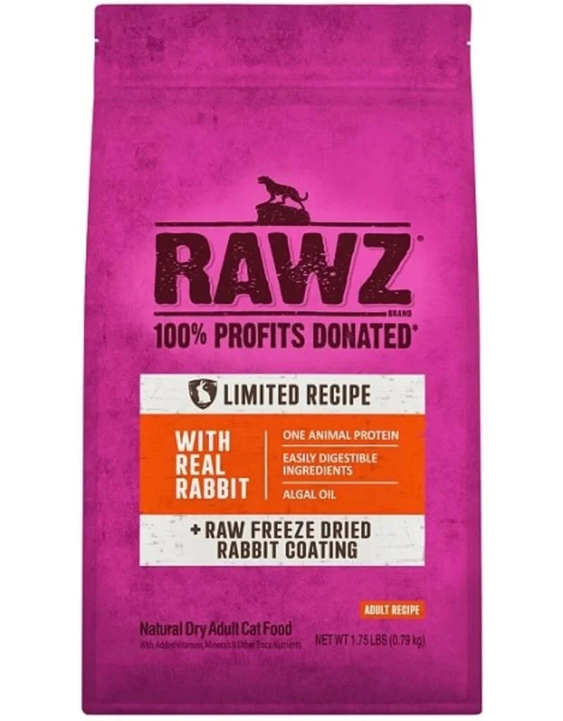 Trusted Rawz Rabbit Dry Cat Food with ze-Dried Coating – 1.75 lb USA Made Prestigious