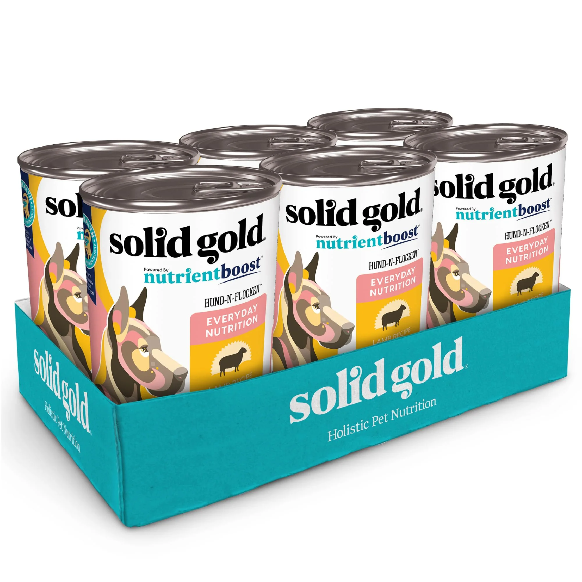 World-Class Solid Gold Canned Dog Food for Adult Senior Dogs – High-Protein Lamb Wet Food with Probiotics Whole Grains Lamb Premium Material