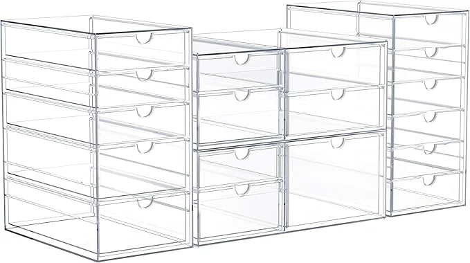 Casual Sorbus Makeup Organizer With 18 Drawers Acrylic Drawer Organizer for Makeup Office Organization and Storage Art Supplies Jewelry Stationary - 4 Pcs Clear Stackable Storage Bins Organizer DrawersAbout ThisOverview Unique