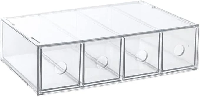 Smooth Acrylic Makeup Organizer Storage Box for Hair Accessories Cosmetics Travel Jewelry Acrylic for Dresser Vanity BathroomAbout ThisOverview Easy-to-Use