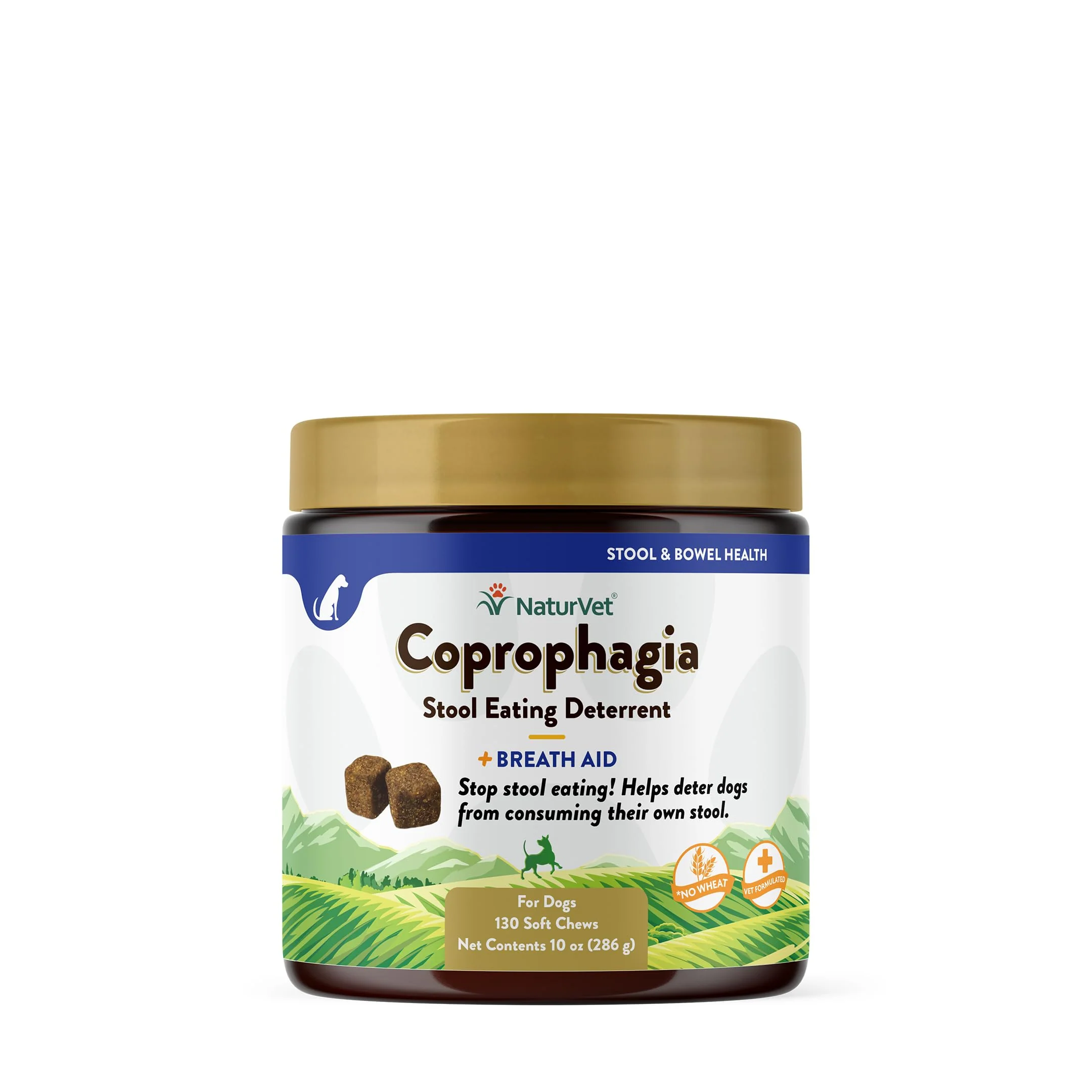 Pure NaturVet Coprophagia Deterrent – No Poop Eating for Dogs Breath Aid Enzymes Probiotics 130 Soft Chews Trusted