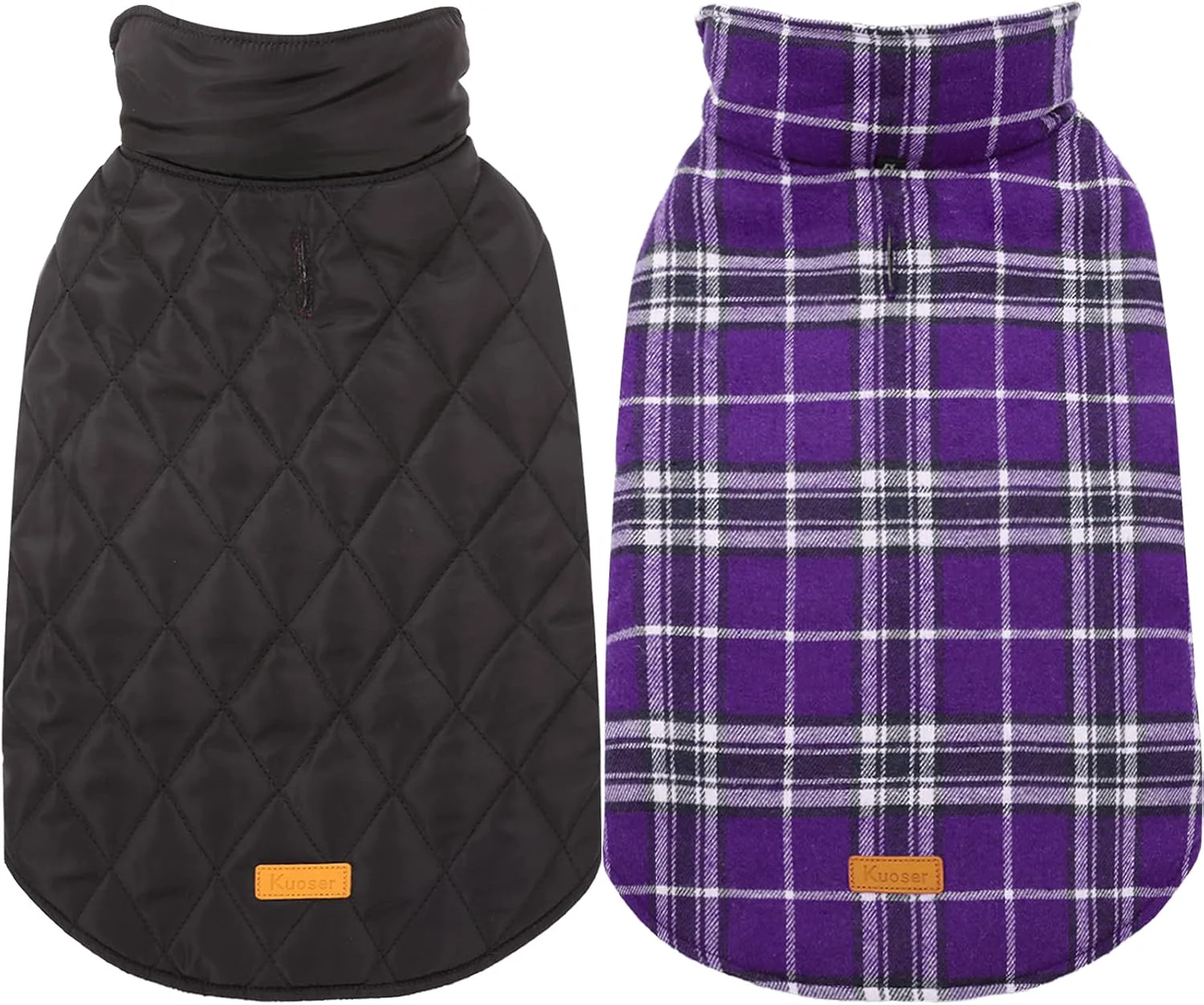 Versatile Kuoser Warm Dog Coat Waterproof Dog Jacket for Extra Large Dogs Adjustable Durable XL Doggie Winter Coat Reversible Cozy Puppy Cold Weather Apparel from Small to Large Breed Purple XL Efficient