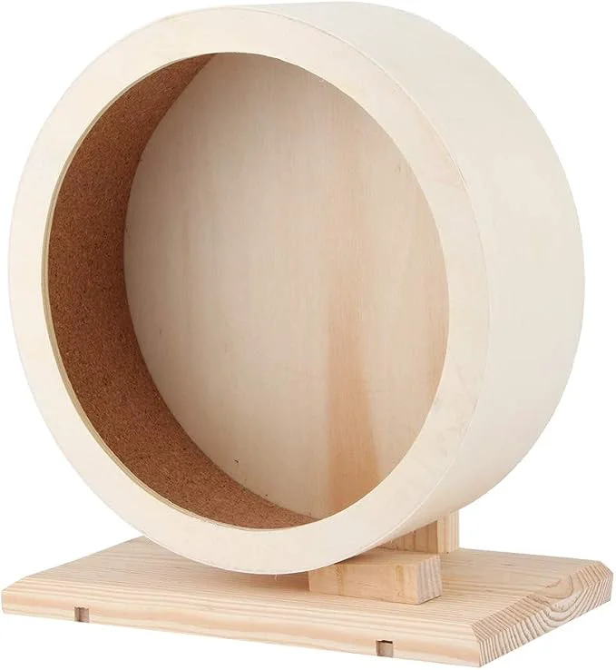 Trusted Wooden Hamster Exercise Wheel Silent Silent Running Wheel Wooden Small Pets Effective