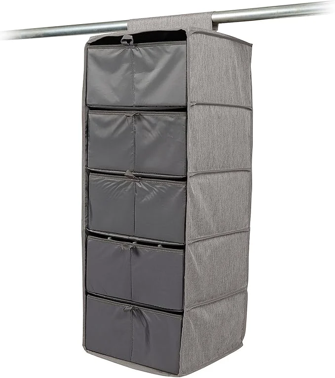 Top-Quality Covermates Keepsakes Hanging Closet Organizer Set - Heavy Duty Material Sturdy Interior Shelves Includes Trays with Dividers - Closet Storage Grey HeatherAbout ThisOverview Casual