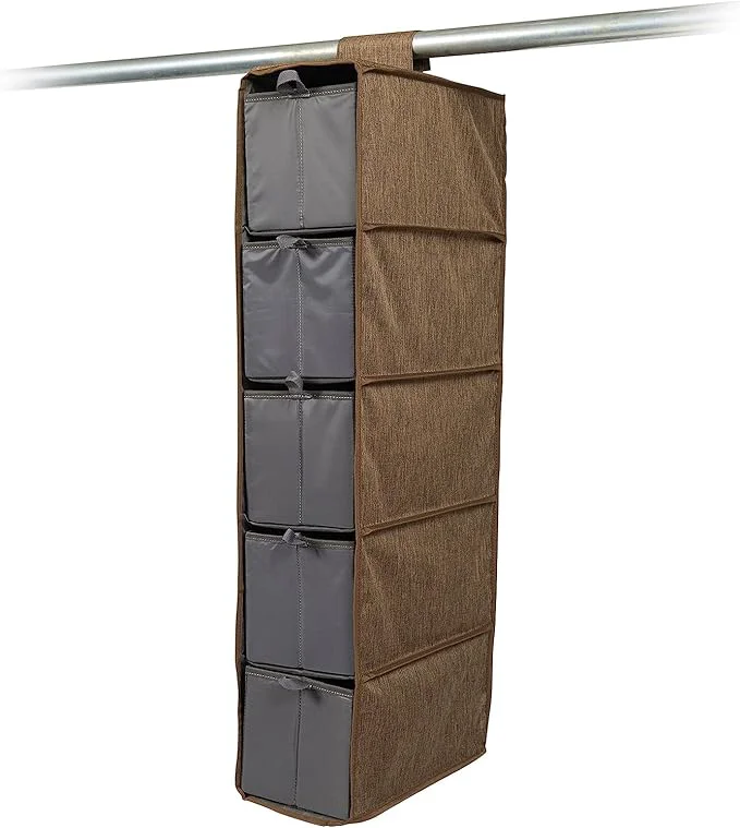 Verified Covermates Keepsakes Hanging Shoe Organizer Set - Heavy Duty Material Sturdy Interior Shelves Includes Trays with Dividers - Closet Storage Brown HeatherAbout ThisOverview Expertly Made