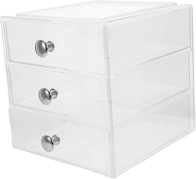Consistent Cosmetic Storage Box 3-layer Organizer Drawers Acrylic Makeup Organizer Tabletop Storage SolutionAbout ThisOverview Secure