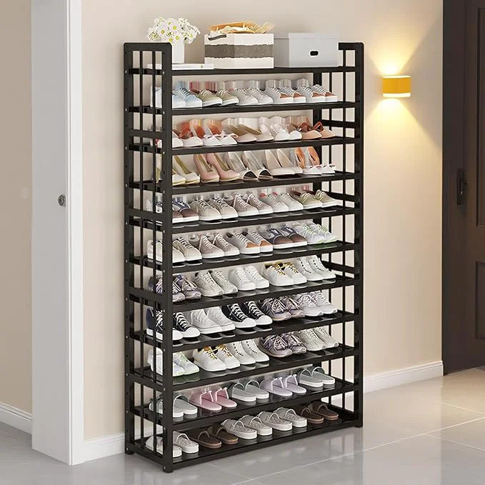 Advanced Tall Shoe Cabinet with Clear Doors Large Capacity Bamboo Shoe Cabinet 40-45 Pairs Shoe Rack Organizer for Closet Entrance Hallway Living Room BedroomAbout ThisOverview User-Friendly