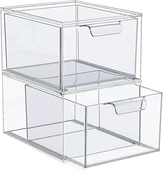Secure Clear Acrylic Storage Box Stackable Organizer for Cosmetics Jewelry Stationery Plastic Bins Acrylic Makeup OrganiserAbout ThisOverview Sophisticated