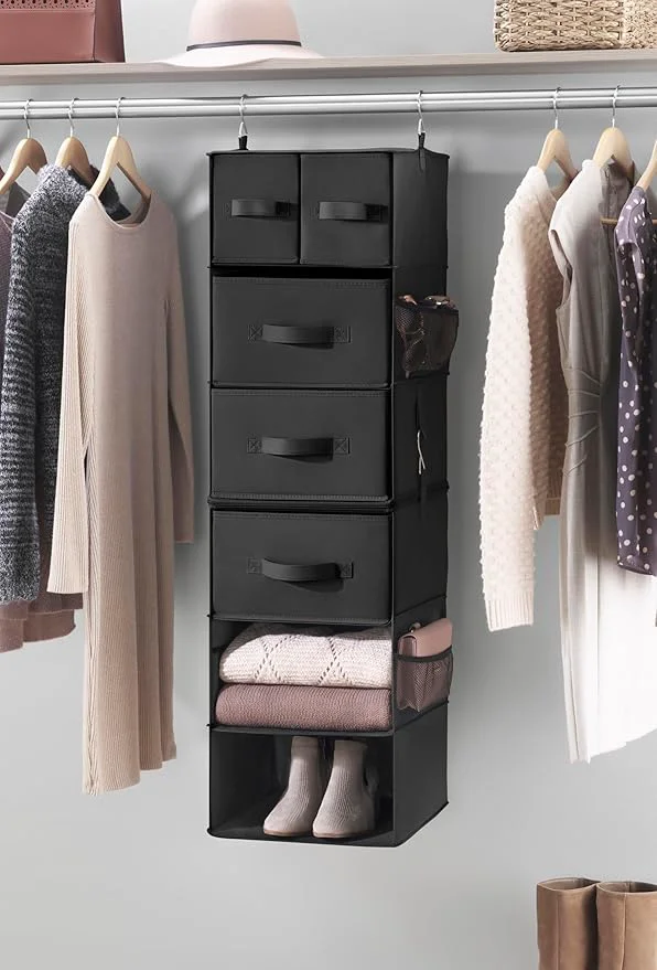 Carefully Designed Whitmor Multi-Functional Hanging Organizer with Drawer Inserts- 5 Section - Closet Organizer - BlackAbout ThisOverview Dependable