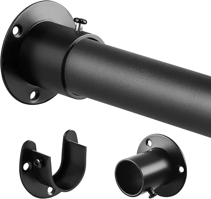 Smooth Hanging Closet Rod 17-87 Inches Space Saving Heavy Duty Closet Rod Extender Hanging Black Black Adjustable Clothes Hanging Bar Stainless Steel Closet Garment Organizer Rack Bathroom WindowsAbout ThisOverview Premium Material