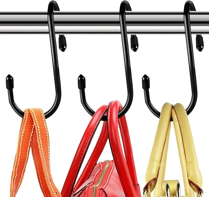 Modern HiGift 16 Pack Purse Hanger for Closet Unique Twist Design Bags Hanger Hooks Large Size Closet Rod Hooks for Hanging Purses Handbags Belts Scarves Hats Clothes Pans and PotsAbout ThisOverview Refined