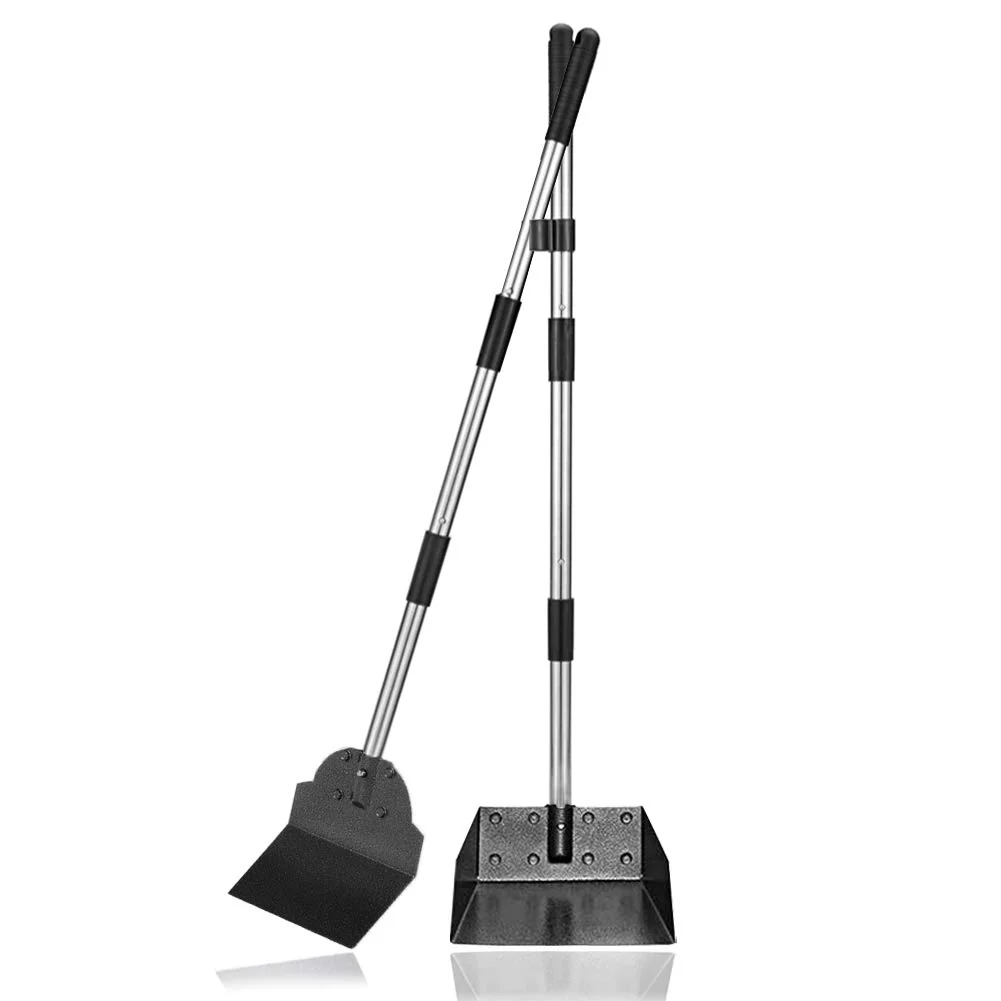 Casual Snagle Paw Dog Pooper Scooper Set – Adjustable Long Handle Tray Spade Clean