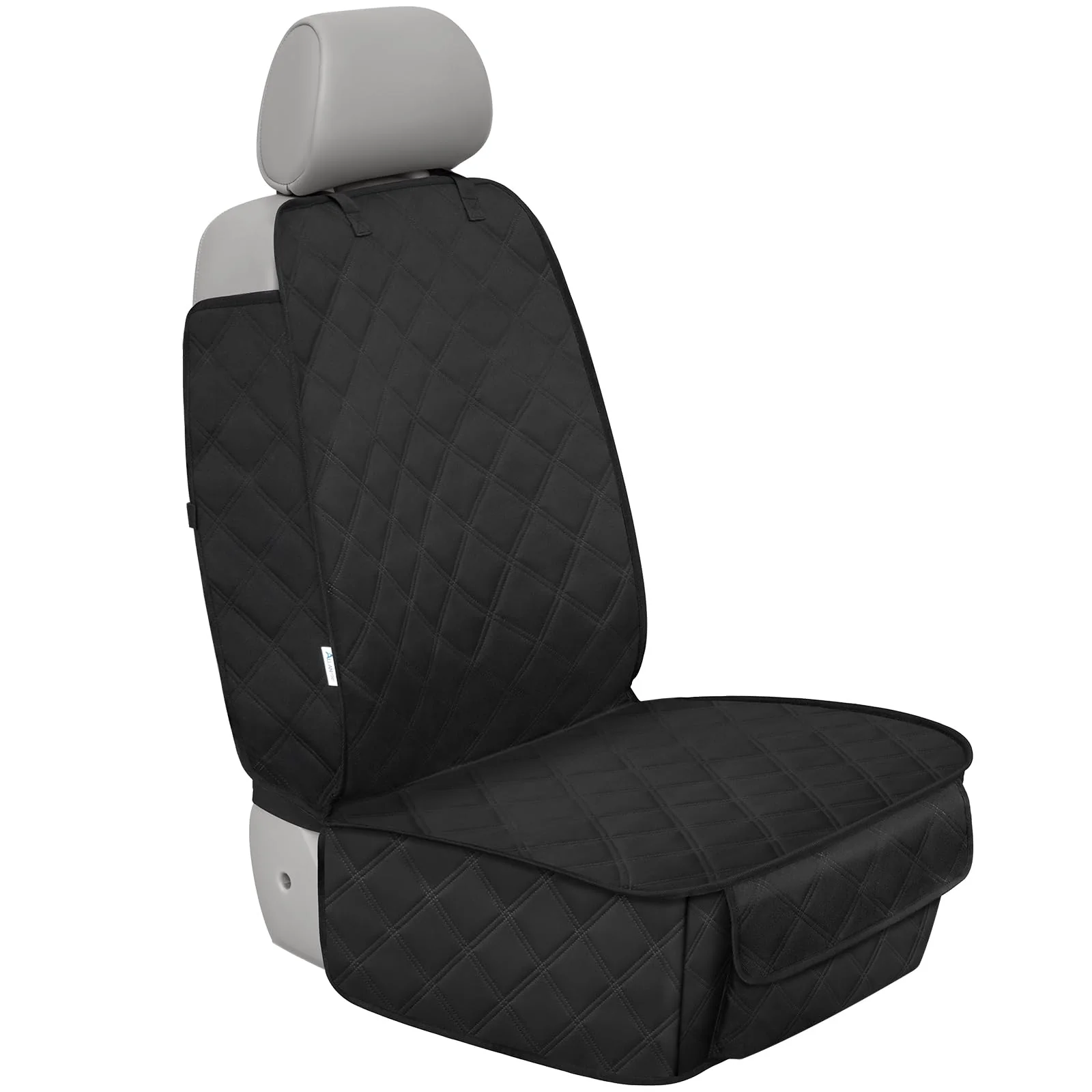 Easy-to-Use ALLANSING Front Seat Cover with Side Flaps – Waterproof Captain Seat Protector for Cars SU Trucks Minivans Solid