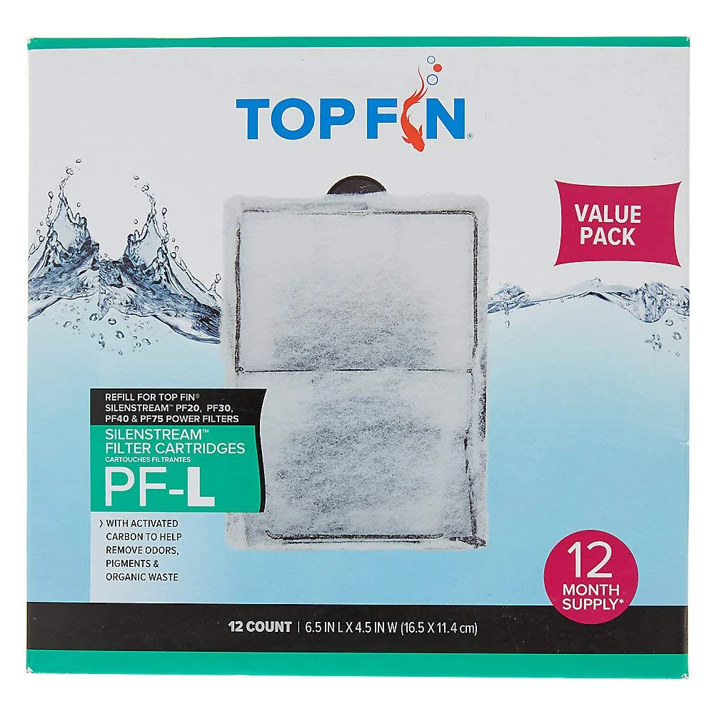 Crafted Top Fin Silenstream Large PF-L Filter Cartridges Refill 12-Month Supply Convenient