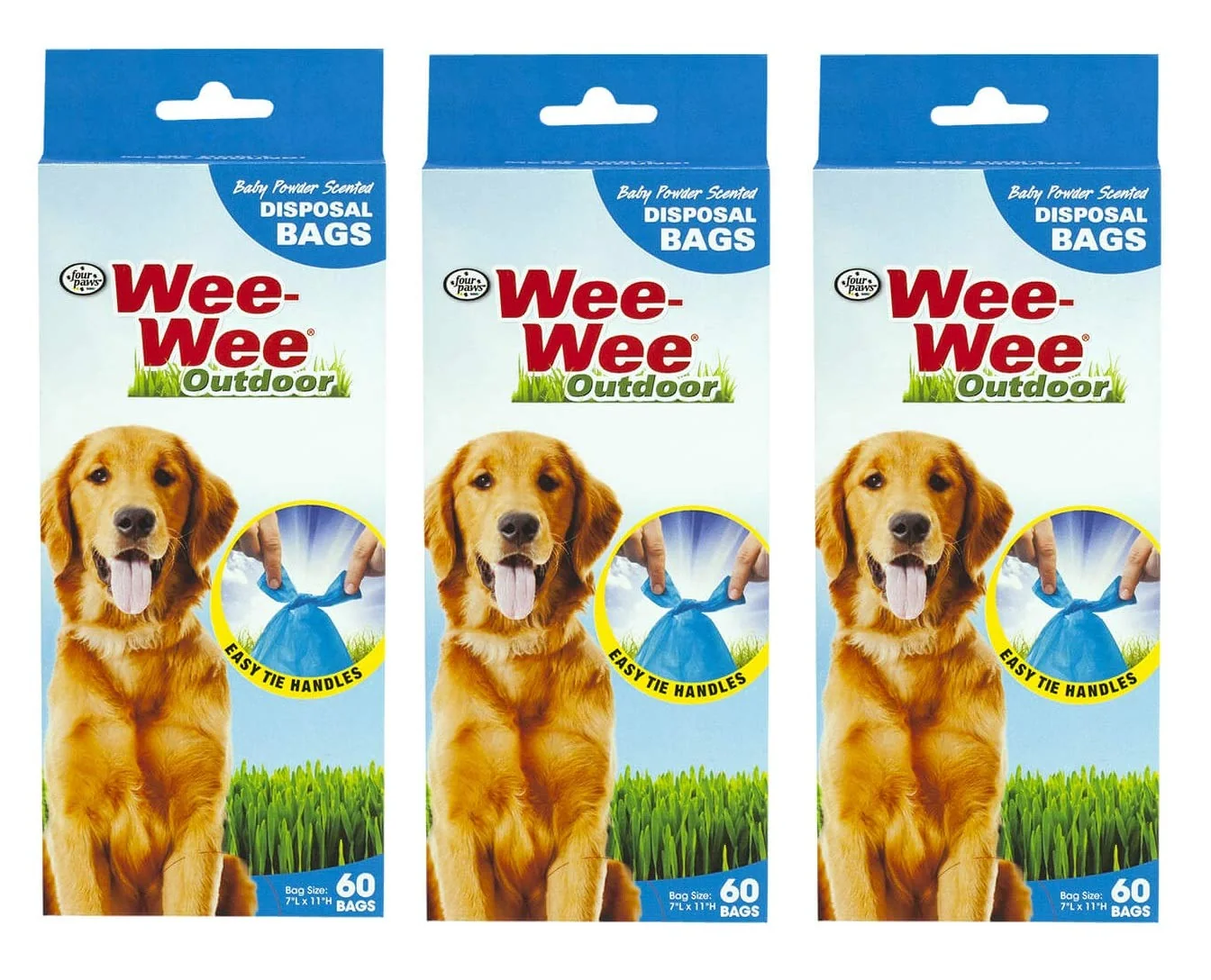 Healthy Four Paws Wee-Wee Disposable Waste Bags – 3-Pack 60 Bags per Pack Outstanding