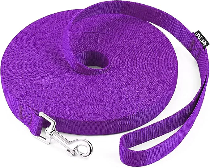 Premium AMAGOOD Dog Puppy Obedience Recall Training Agility Lead-15 ft 20 ft 30 ft 50 Solid