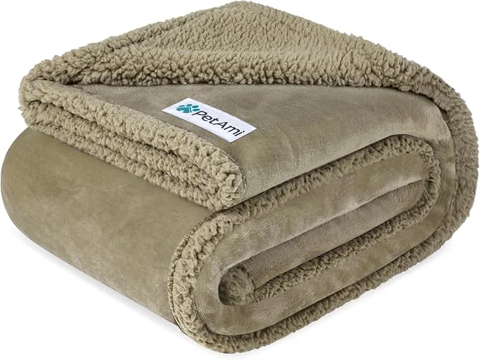 Certified PetAmi Waterproof Dog Blanket for Medium Large XL Dog Puppy Cat Throw for Couch Green
