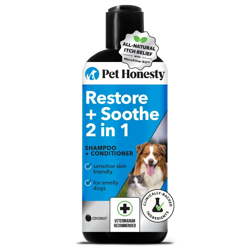 Secure Pet Honesty Restore Soothe 2-in-1 Shampoo Conditioner for Sensitive Skin - Coconut 16oz Refined