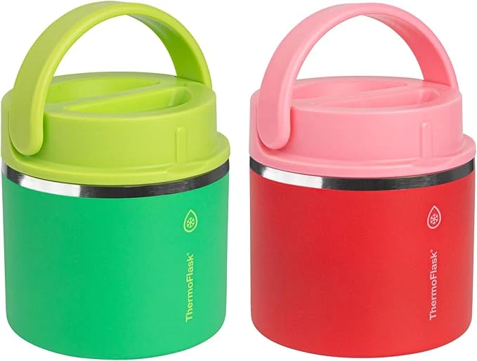 Solid ThermoFlask 20 oz Double Wall Insulated Food Jar 2-Pack Raspberry Candy Pink Shamrock CitronAbout ThisOverview Reliable