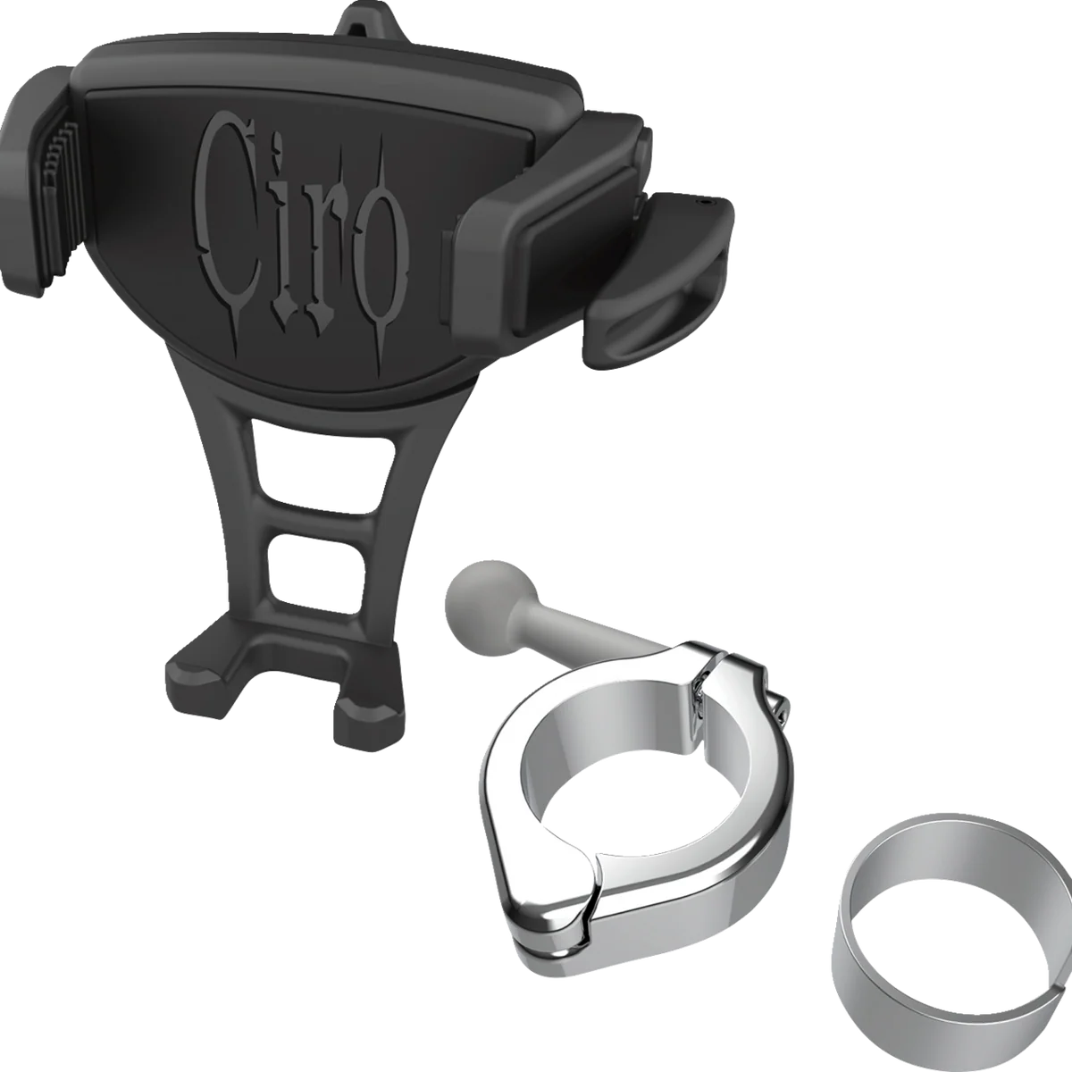 Specialty CIRO Phone Holder - Constrictor - Black - Chrome 1-1 8 1-1 4 Handlebar Mount 50354 Effective