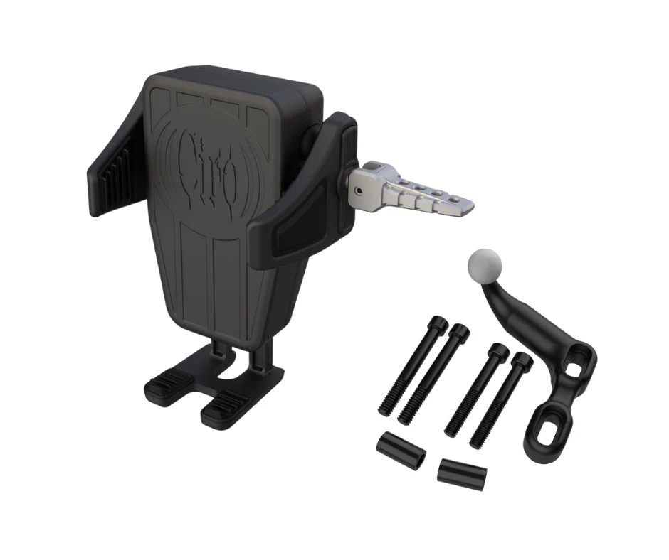 Natural CIRO Phone Holder - Cybercharger® - Gen 2 - Black - Black Offset Perch Mount 55311 Easy-to-Use