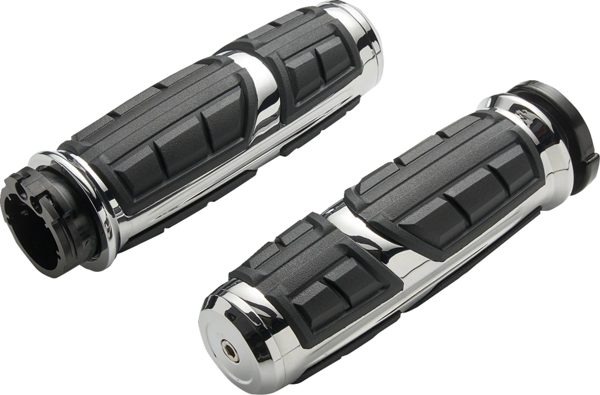 Specialty CIRO Grips - Chicane™ - Cable - Chrome 54003 Pure