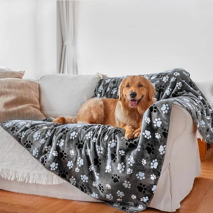 Effective Waterproof Pet Blanket Dog Blankets Pattern Printing Super Soft Warm Fluffy Quality