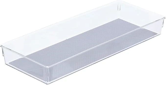 Trendy Glad Drawer Organizer Bin 15x6 - Heavy Duty Clear Plastic Storage Tray for Junk Drawers Kitchen Utensils Bathroom Vanity and Organizing Pantry - BPA Food Safe Non SlipAbout ThisOverview Carefully Designed