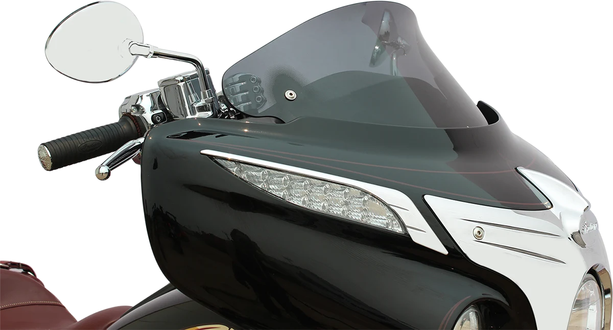 Recyclable KLOCK WERKS Flare Windshield - 10 - Short - Dark Smoke - Chief KWW-04-0040 Pure