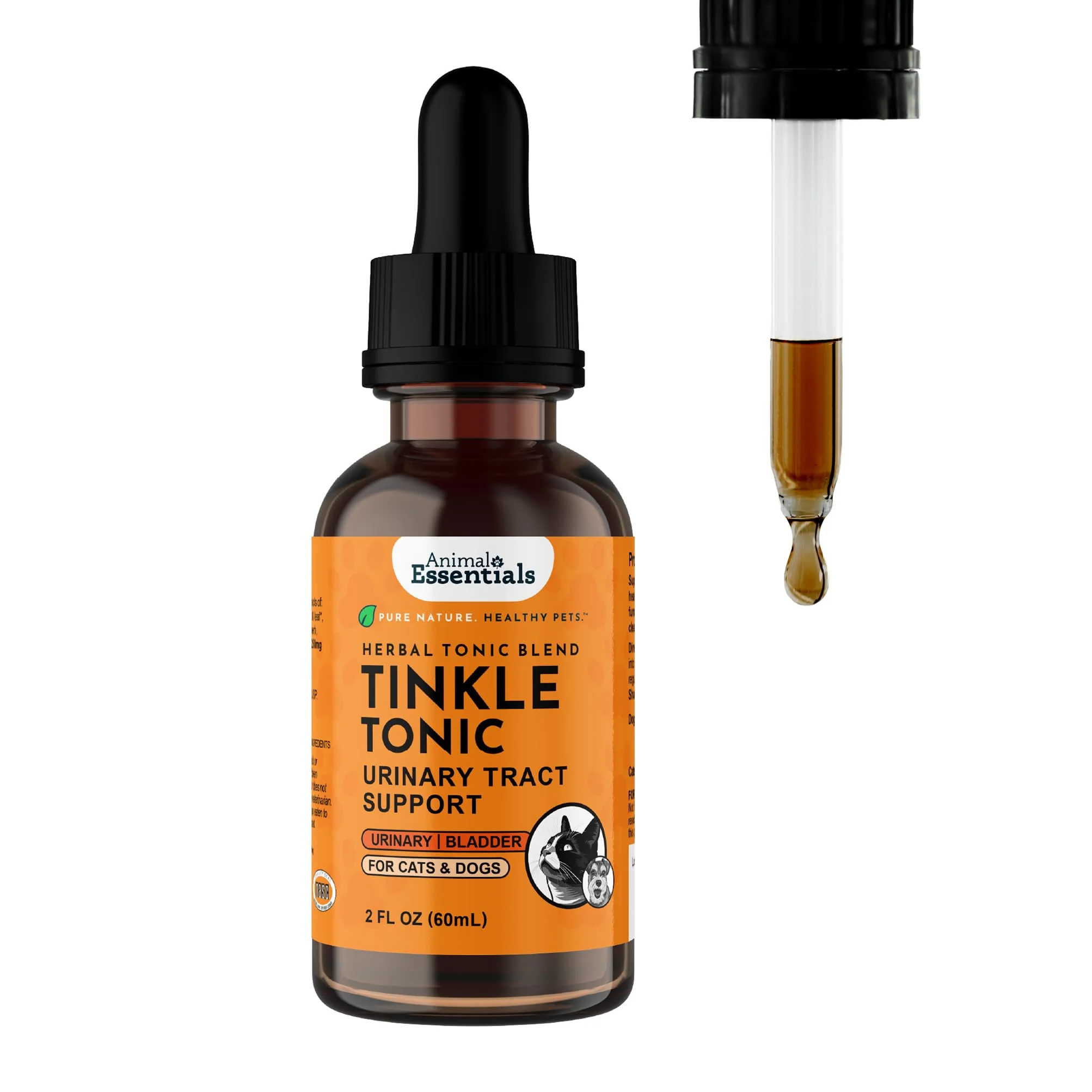 Smart Animal Essentials Tinkle Tonic — Urinary Tract Kidney Support for Dogs Cats 2 oz Comfortable