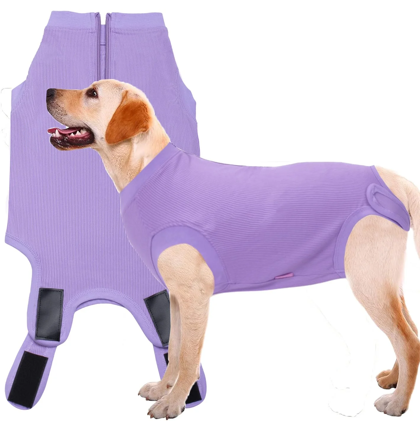 Easy-to-Use Wabdhaly Recovery Suit for Dogs - Zipper Surgery Cone for Female Spay Long-Lasting