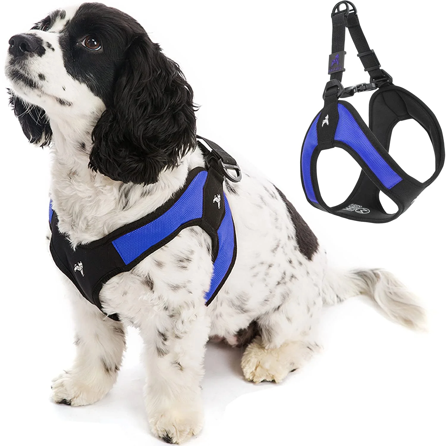 Authentic Gooby Escape Easy Fit Harness Blue - Small No-Pull Step-In Patented Design Consistent