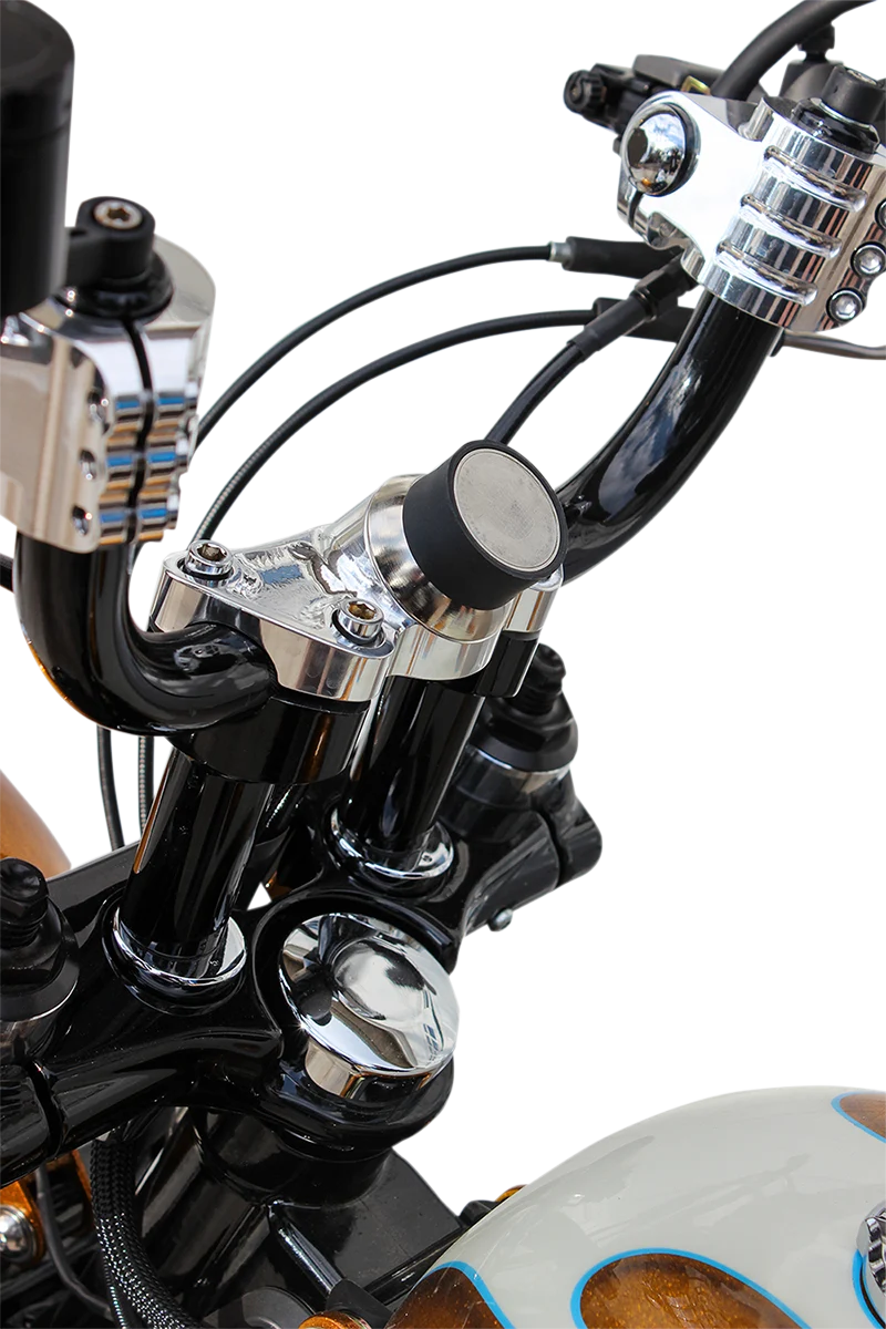 Sophisticated KLOCK WERKS Handlebar Clamp - iOmount - Chrome KWD-02-0384 Clean