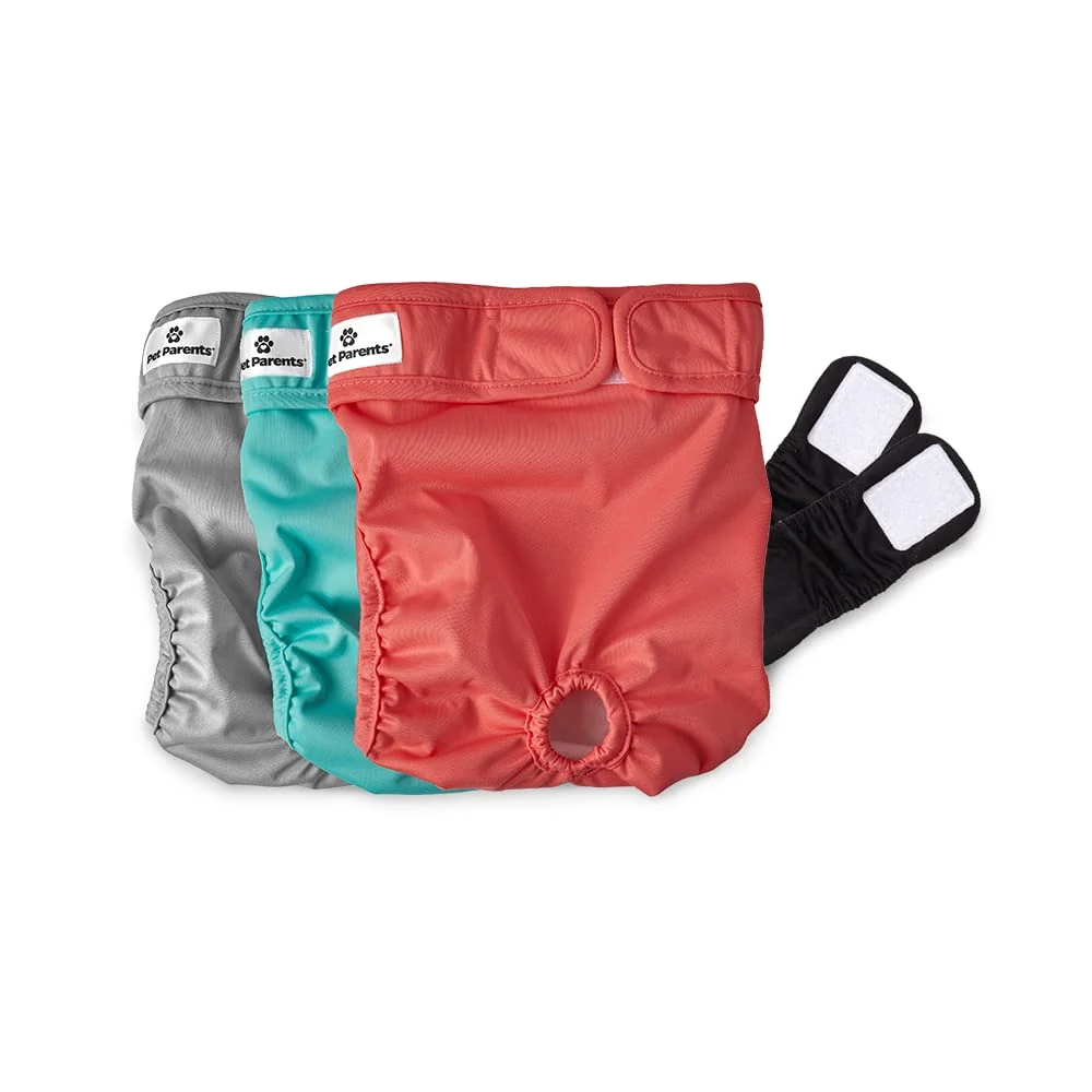 Practical Pet Parents Washable Dog Diapers 3-Pack Extendrs — Premium Medium Southern Belle Premium Material