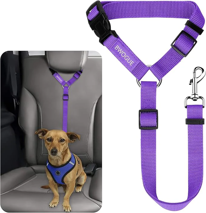 Long-Lasting BWOGUE Pet Dog Cat Seat Belts Car Headrest Restraint Adjustable Safety Leads Artisan