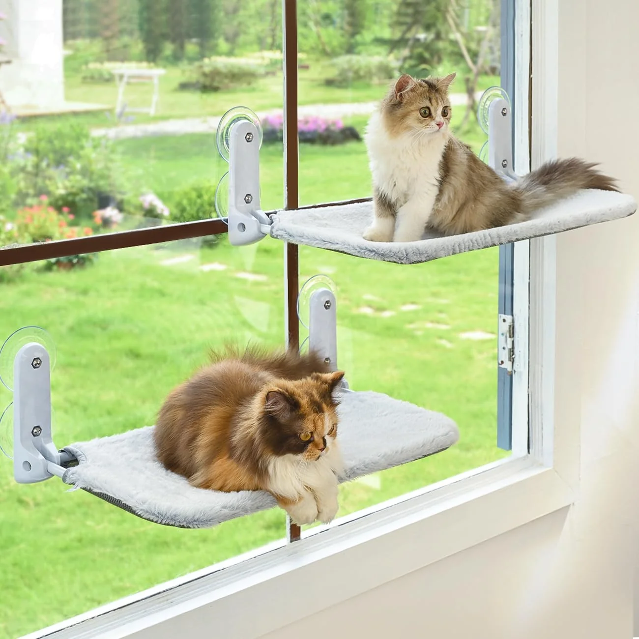 Authentic Zoratoo 2PC Cat Window Perch – Cordless Foldable Hammock Bed with Reversible Cover Outstanding