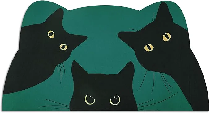 Classic Cat Food Mat - Pet Feeding Mat for Floor Waterproof Super Absorbent Dog Next-Generation