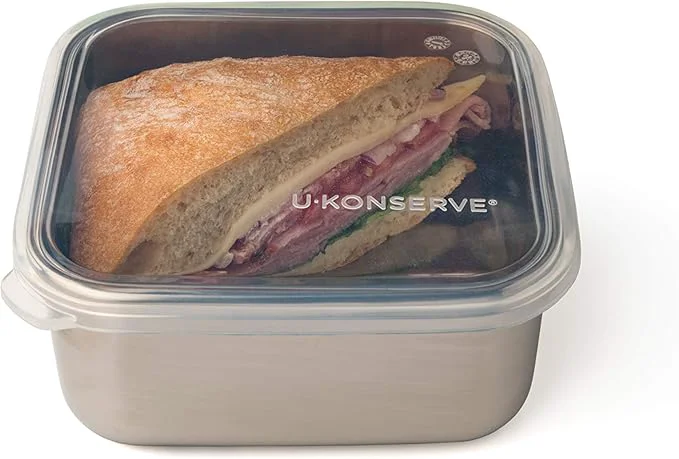 User-Friendly U Konserve Stainless Steel Food Storage Bento Box Container Leak Proof Silicone Lid Dishwasher Safe - Plastic 30oz Clear About ThisOverview High-Grade
