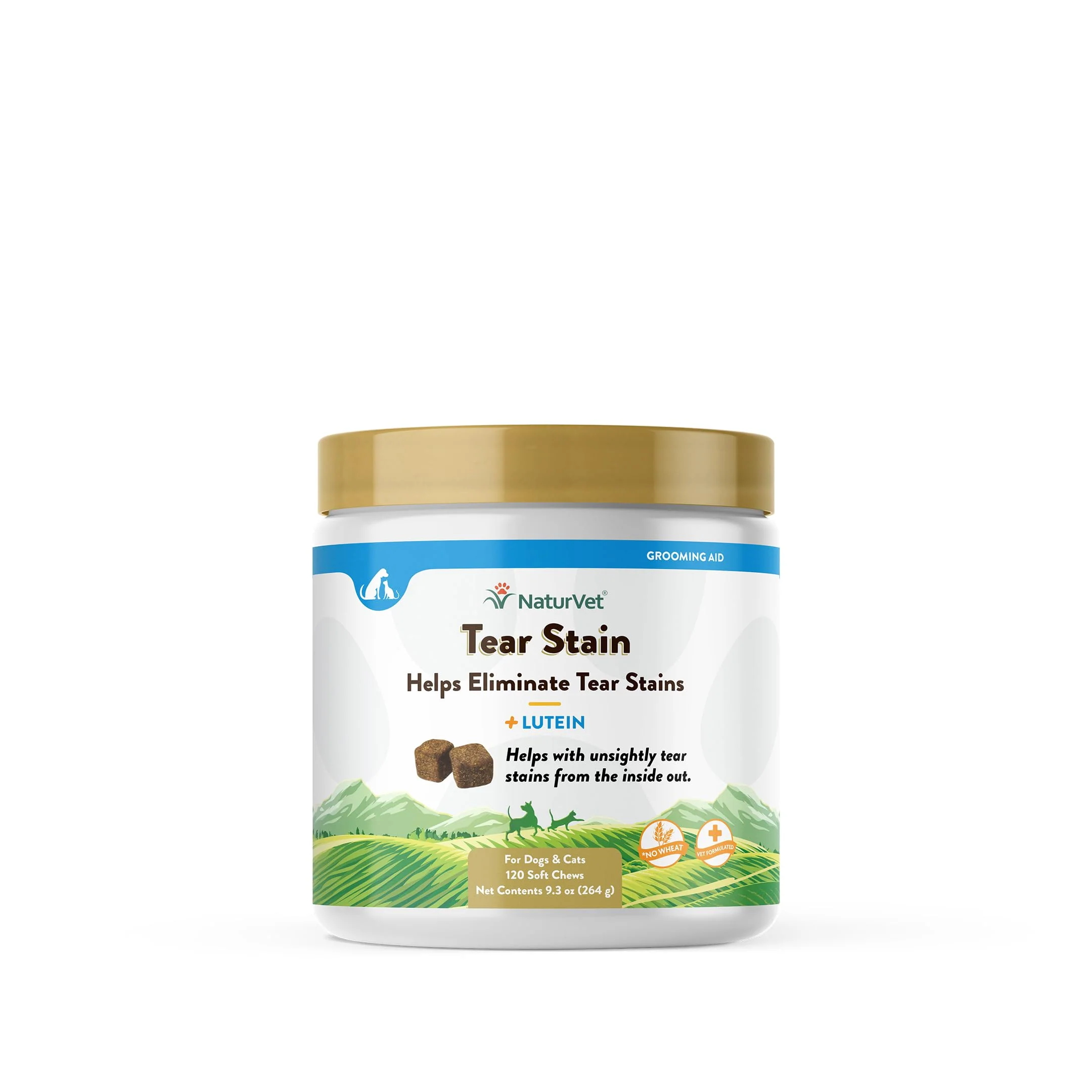 Natural NaturVet Lutein Tear Stain Supplements for Dogs Cats – 120 Ct Sustainable