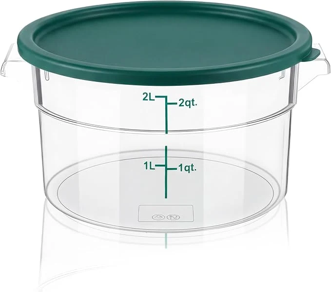 Trusted 1 Pcs Dough Proofing Bucket with Lid Round Food Storage Container 2 Qt Dough Bucket Clear Translucent Containers with Green Scale Green About ThisOverview Expertly Made