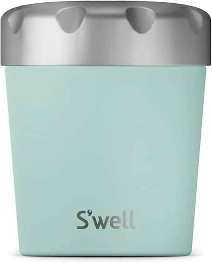 Eco-Friendly S'well Stainless Steel Ice Cream Chiller 16oz Mint Triple Layered Vacuum Insulated Container Keeps Ice Cream Frozen For Up To Four Hours BPA About ThisOverview Soft