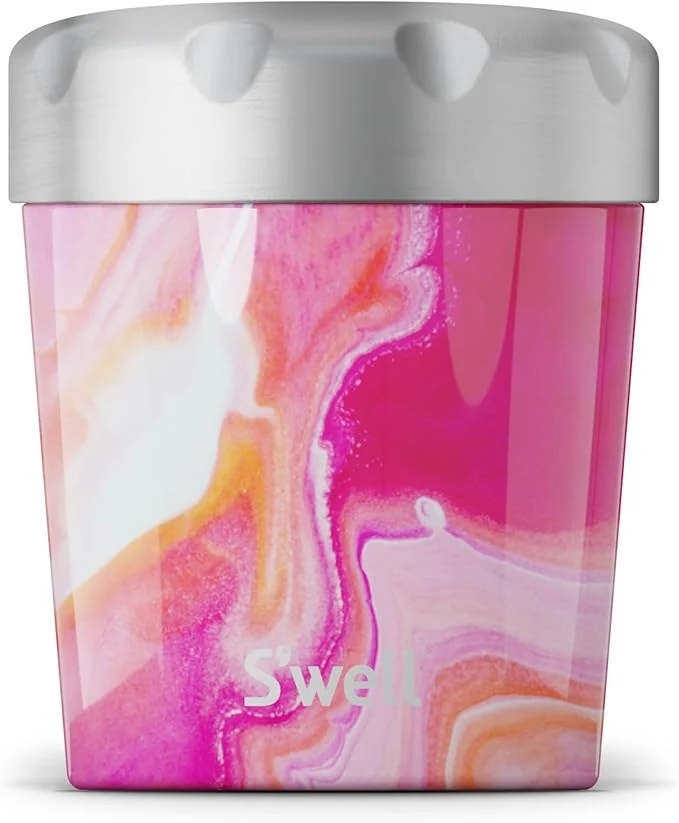 Efficient S'well Stainless Steel Ice Cream Chiller 16oz Rose Agate Triple Layered Vacuum Insulated Container Keeps Ice Cream Frozen For Up To Four Hours BPA Pack of 8 About ThisOverview Professional