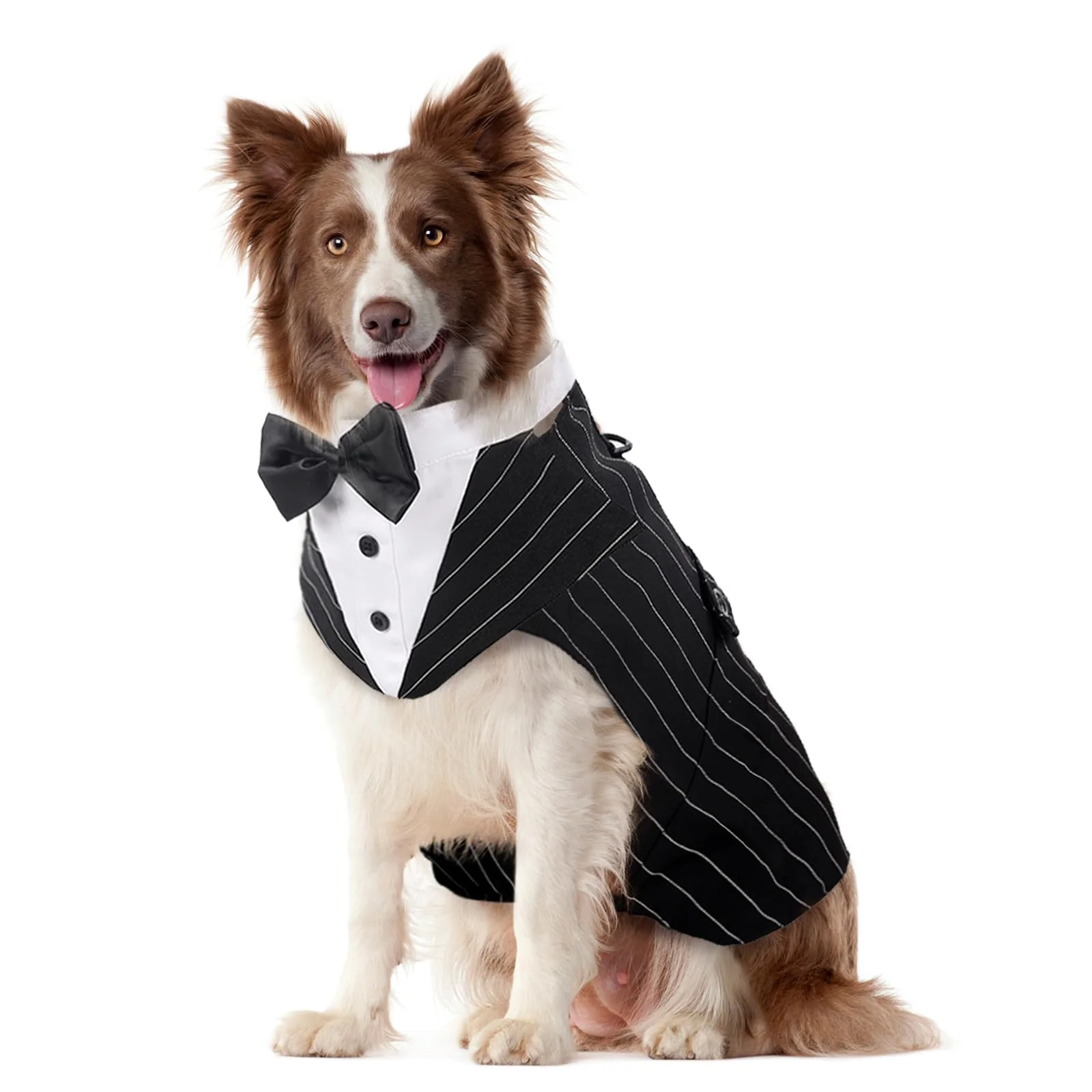Soft Kuoser Dog Tuxedo Set Bandana — Formal Pet Wedding Attire S–2XL Functional