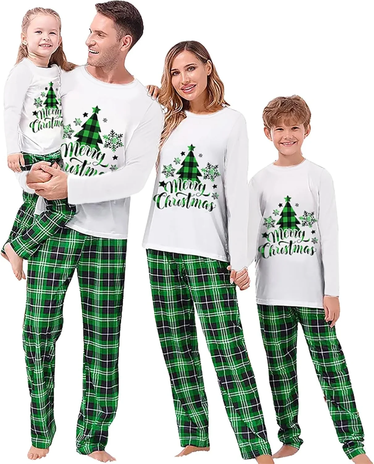 Relaxed Matching Family Christmas Pajamas Set - Xmas Sleepwear PJs Sophisticated