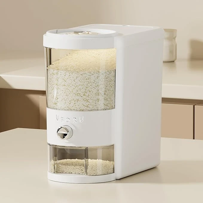 Clean Rice Dispenser 10 lbs Large Rice Storage Container for Kitchen Pantry - Space-saving Moisture Pest-proof BPA- - Dry Food Dispenser with One-Touch Dispenser Measuring Cup for FamiliesAbout ThisOverview Exceptional