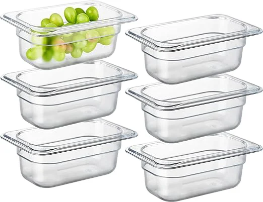 Environmentally Friendly CURTA 6-Pack 1 9 Size 2.5 Deep NSF Polycarbonate Food Pans Dishwasher zer Safe Clear Container for Prep Tables Buffet Salad Bar Commercial Home KitchenAbout ThisOverview World-Class