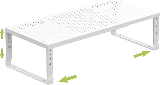 Selected Expandable Cabinet Shelf Organizer Storage Spice Rack Shelves for Kitchen Stackable Adjustable Pantry Cupboard Bathroom Countertop Desktop 1Pack White Large-with Hole About ThisOverview Stylish