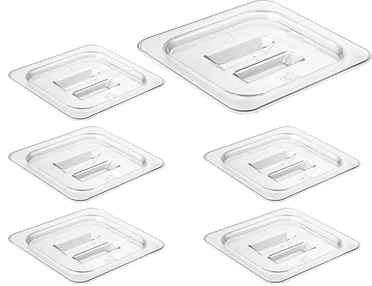 Detailed CURTA 6 Pack NSF Food Pan Cover 1 6 Size Clear Polycarbonate Lid with Handle for Commercial Food Pan Dishwasher zer Safe Plastic ClearAbout ThisOverview Artisan